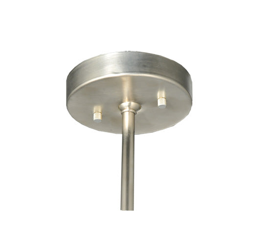 Meyda Lighting Metro 6" Silver Mini Pendant Light With Amber Quadrato Shade Glass