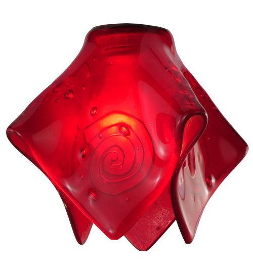 Meyda Lighting Metro Fusion 10" Super Nova Red Bas Relief Shade Glass