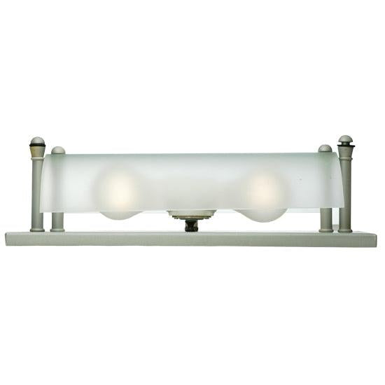 Meyda Lighting Metro Fusion 14" 2-Light Nickel Half Cylinder Wall Sconce With Clear Shade Glass