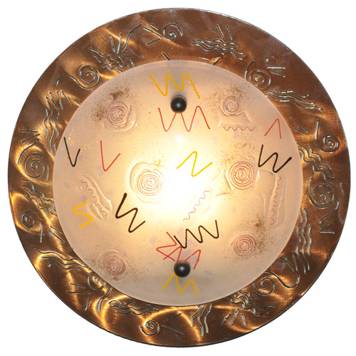 Meyda Lighting Metro Fusion 16" Transparent Copper Super Nova Wall Sconce With Clear Shade Glass