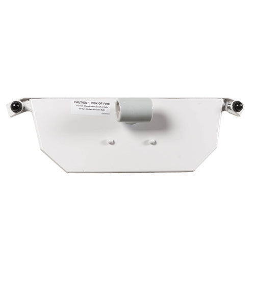 Meyda Lighting Metro Fusion 18" 2-Light White Ramoscelli Wall Sconce With White Shade Glass