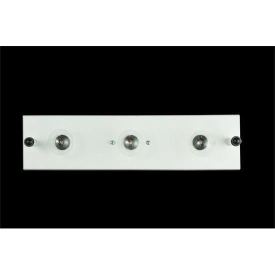 Meyda Lighting Metro Fusion 18" 3-Light White Twigs Vanity Light With White Shade Glass