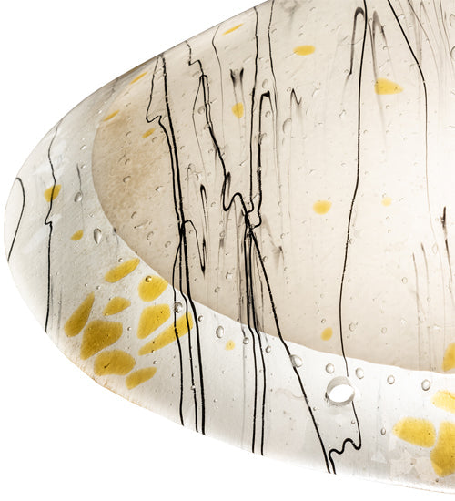 Meyda Lighting Metro Fusion 18" Ramoscelli White & Brown Shade Fused Glass