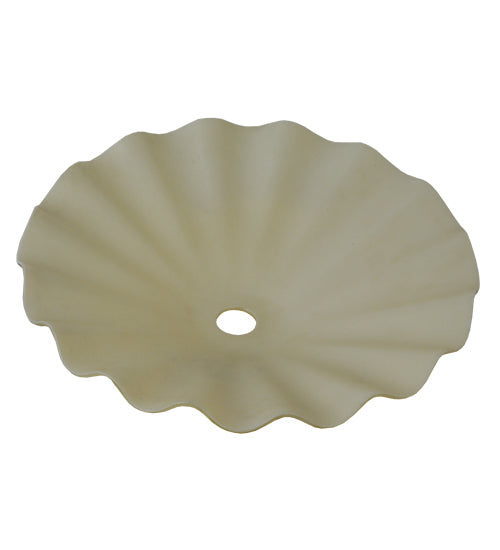 Meyda Lighting Metro Fusion 18"W x 4"H Almond Spectrum Scalloped Shade Glass