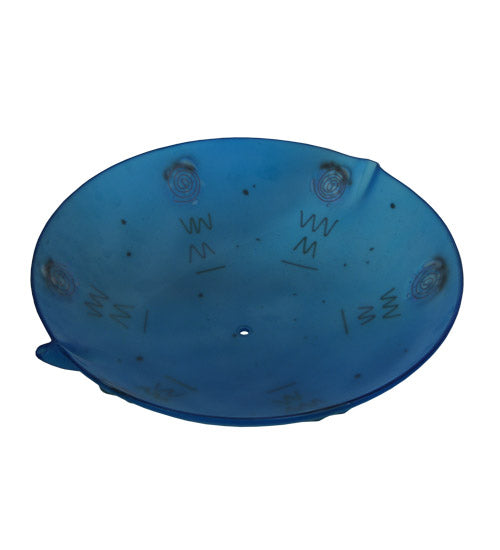 Meyda Lighting Metro Fusion 20"W x 5"H Electra Blue Shade Glass