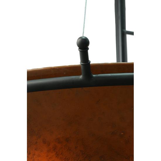 Meyda Lighting Metro Fusion 86" 14-Light 3-Arm Solar Black The Third Demension Chandelier With Multi-Colored Shade Glass