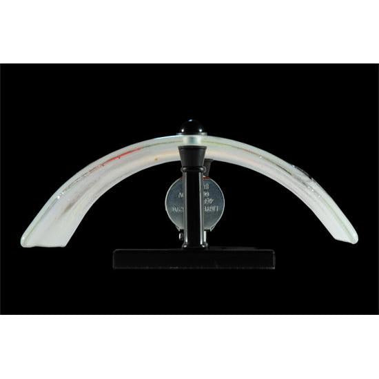 Meyda Lighting Metro Fusion 9" Black Super Nova Wall Sconce With Clear White Shade Glass