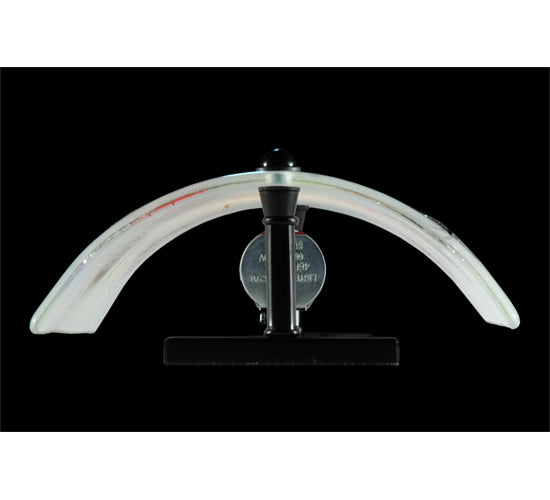 Meyda Lighting Metro Fusion 9" Black Super Nova Wall Sconce With Clear White Shade Glass
