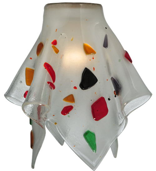 Meyda Lighting Metro Fusion 9" Handkerchief Bam Bam Clear/Multi Chips Shade Glass