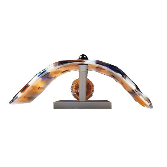 Meyda Lighting Metro Fusion 9" Oceano Wall Sconce With Multi-Colored Shade Glass