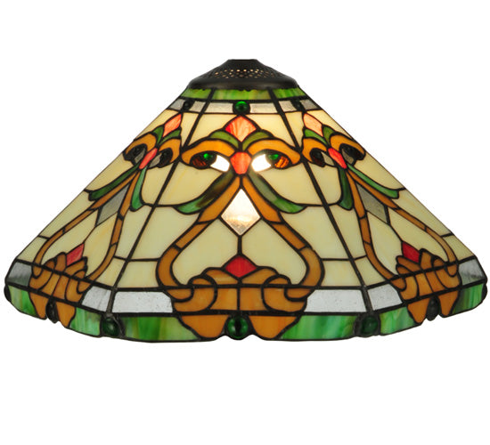Meyda Lighting Middleton 16"W x 9"H Multi-Colored Shade Glass