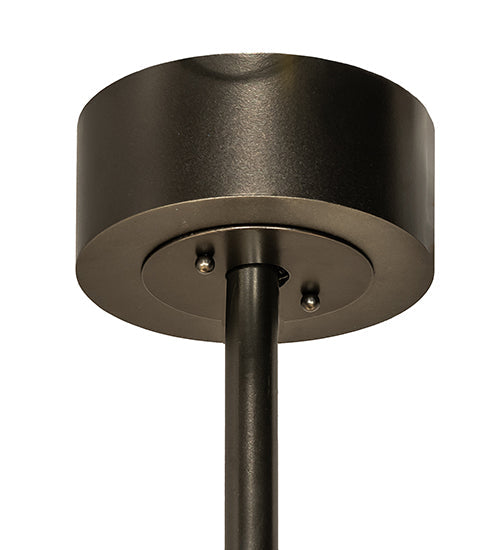 Meyda Lighting Mission 37" 12-Light Exterior Oil Rubbed Bronze Hill Top Pendant Light With Beige Sahara Taupe Idalight Shade