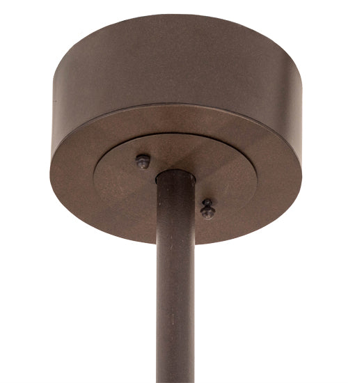 Meyda Lighting Mission 44" 16-Light Cafe Noir Hill Top Chandelier With Silver Mica Shade Glass