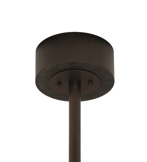 Meyda Lighting Mission 44" 16-Light Mahogany Bronze Hill Top Chandelier With Amber Mica Shade Glass and Fan