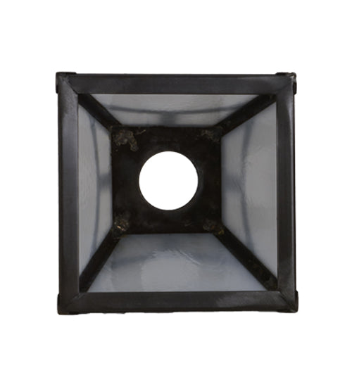 Meyda Lighting Mission 9" Hill Top Craftsman Brown Frame With White Art Shade Glass