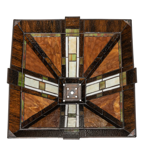 Meyda Lighting Montana Mission 24" Multi-Colored Shade Glass