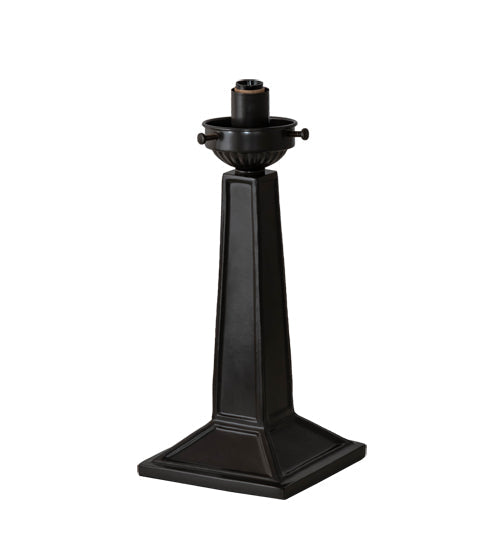 Meyda Lighting Moravian Star 17" Timeless Bronze Accent Table Lamp With White Shade Glass