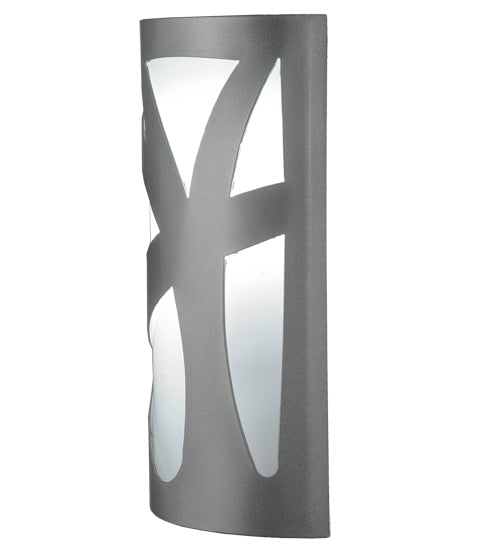 Meyda Lighting Mosaic 8" 2-Light Pewter Wall Sconce With White Statuario Idalight Shade