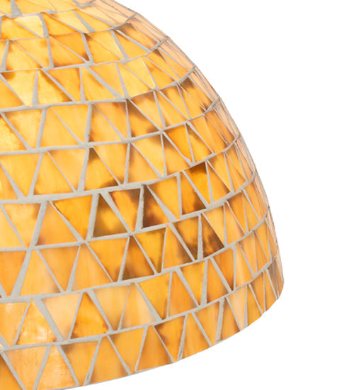 Meyda Lighting Mosaic Dome 24" Antique Table Lamp With Honey Amber Shade Glass