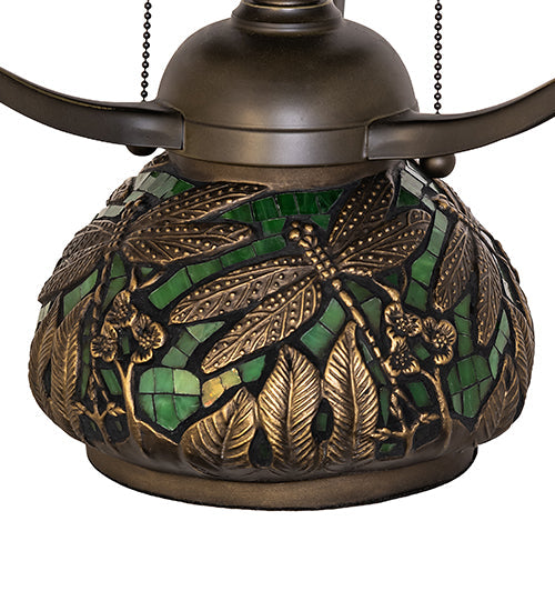 Meyda Lighting Mosaic Dragonfly 16" 2-Light Timeless Bronze Table Lamp Base