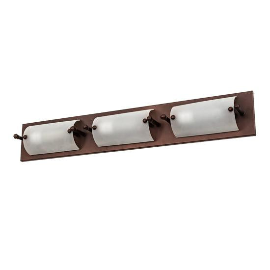 Meyda Lighting Moss 36" 3-Light Cinnamon Coffee Metallic Creekside Vanity Light