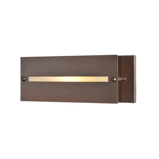 Meyda Lighting Moss Creek 16" Cinnamon Coffee Metallic Creekside Vanity Light With Beige Shade Glass