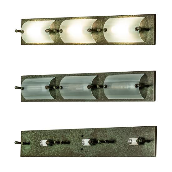 Meyda Lighting Moss Creek 36" 3-Light Tarnished Copper Stepping Stone Vanity Light