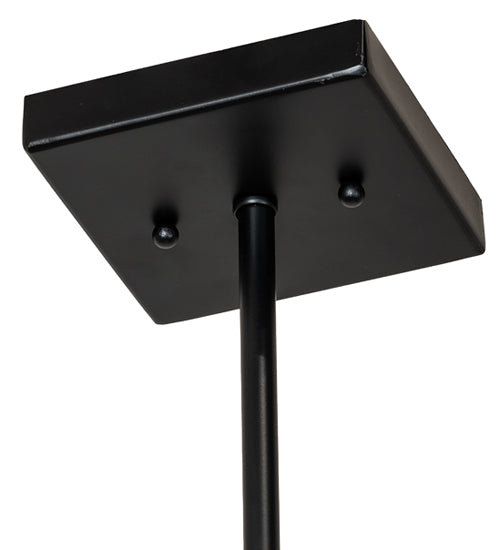 Meyda Lighting Mountain Range 9" Solar Black Mini Pendant Light With Angelwing Idalight Shade