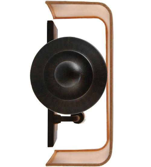Meyda Lighting Muirfield 10" 2-Light Classic Rust Wall Sconce With Brown Parchment Shade