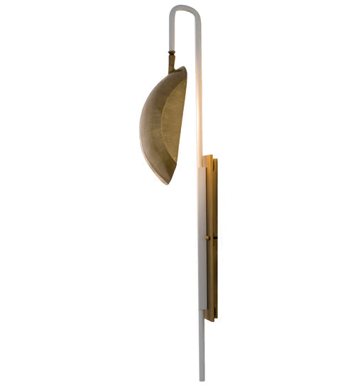 Meyda Lighting Muschel 8" LED Antique Brass Wall Sconce