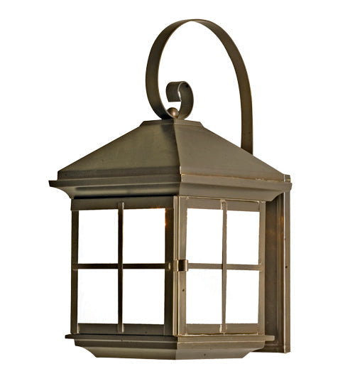 Meyda Lighting Myles 8" Golden Bronze Wall Sconce With White Art Shade Glass