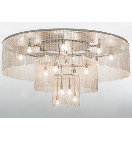 Meyda Lighting Niagara 72" 16-Light Extreme Chrome Flush Mount Light