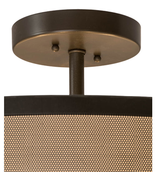Meyda Lighting Nolan 36" 6-Light Timeless Bronze Semi-flush Mount Light With White Statuario Idalight Shade Glass