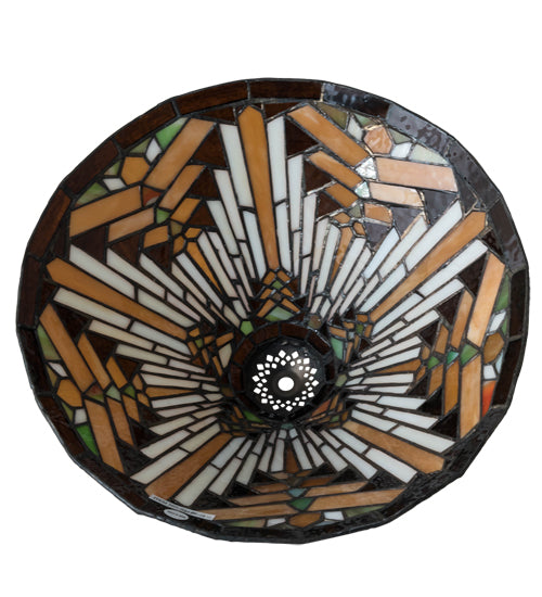 Meyda Lighting Nuevo II 13" Multi-Colored Shade Glass