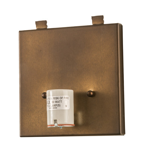 Meyda Lighting Oak Leaf & Acorn 12" Antique Copper Wall Sconce With Amber Mica & Silver Mica Shade Glass