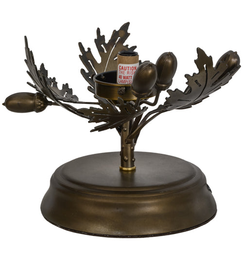 Meyda Lighting Oak Leaf & Acorn 7" Antique Copper Table Lamp Base