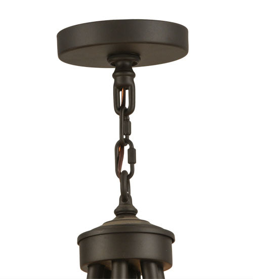 Meyda Lighting Octavia 39" 6-Light Oil Rubbed Bronze Chandelier With Tawnyrock Idalight Shade