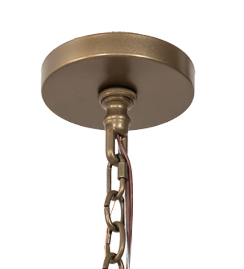 Meyda Lighting Octavia 60" 15-Light 2-Tier Brown Metallic Chandelier With Faux Candlelight