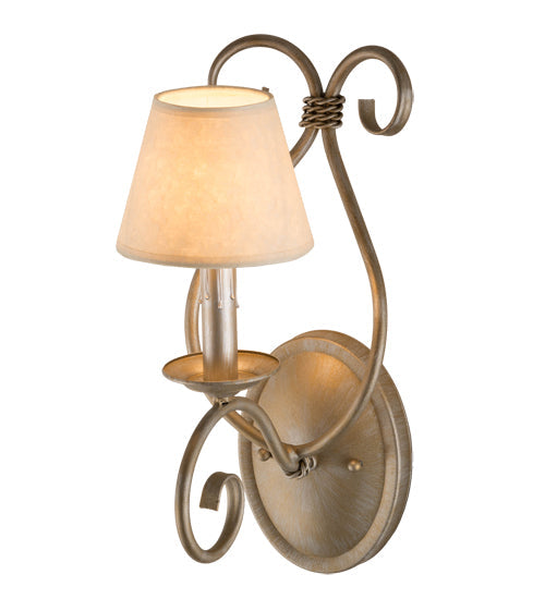 Meyda Lighting Olivia 6" Antique Silver Wall Sconce