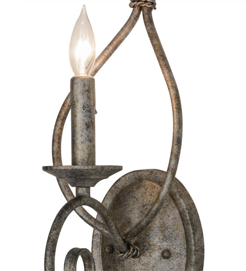 Meyda Lighting Olivia 6" Corinth Wall Sconce With Amber Faux Candlelight