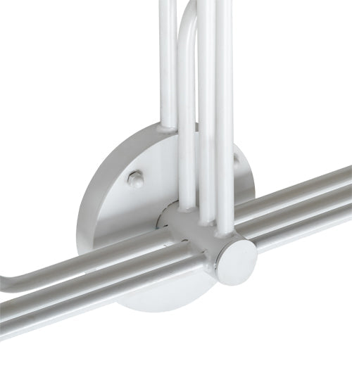 Meyda Lighting Paletta 71" LED White & Silver Metallic Wall Sconce With Multi-Colored Shade