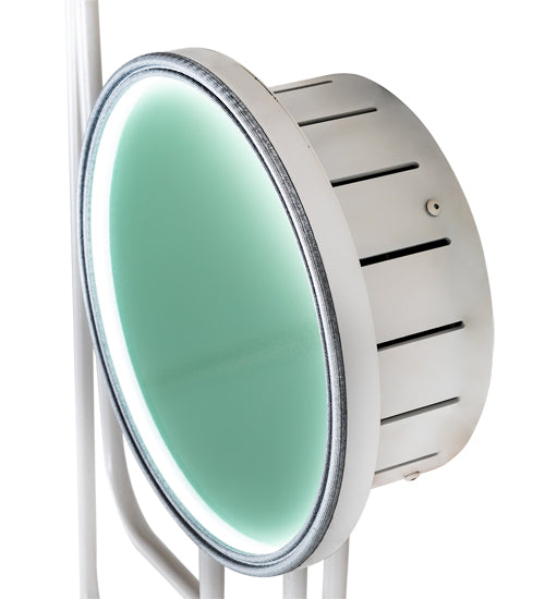 Meyda Lighting Paletta 74" LED White & Silver Metallic Wall Sconce With Multi-Colored Shade