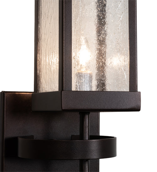Meyda Lighting Parker Henry 6" Antiquity Wall Sconce With Clear Seeded Shade Glass