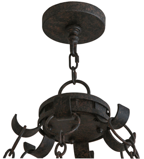 Meyda Lighting Parnella 72" 12-Light Coffee Bean Chandelier With Ivory Faux Candlelight