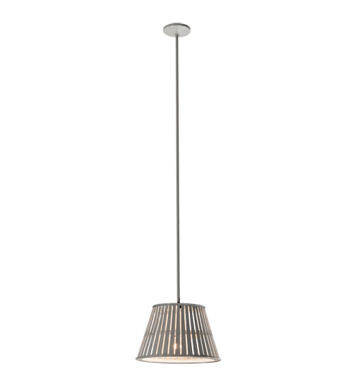 Meyda Lighting Peach Basket 20" Alpha Gray Pendant Light With White Shade