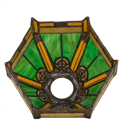 Meyda Lighting Peaches 8" Multi-Colored Shade Glass