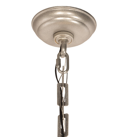Meyda Lighting Penelope 30" 6-Light Light Sandstone Pendant Light With Rainstone Idalight Shade
