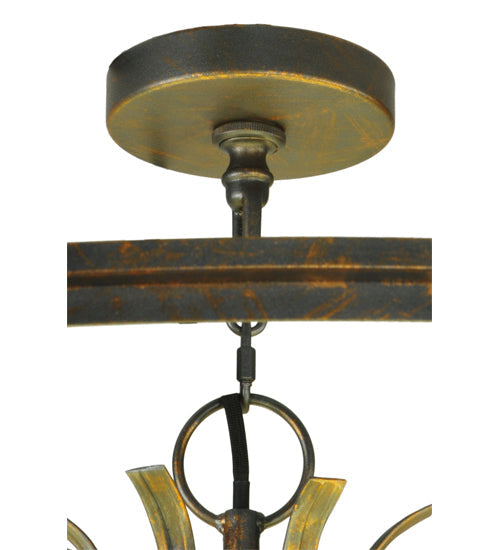 Meyda Lighting Penelope 48" 6-Light French Bronze Pendant Light With White TextraLite & Provostone Idalight Cylindres Shade