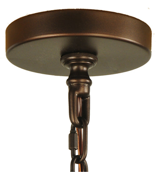 Meyda Lighting Penelope 48" 6-Light Mahogany Bronze Pendant Light With Provostone Idalight Shade Glass