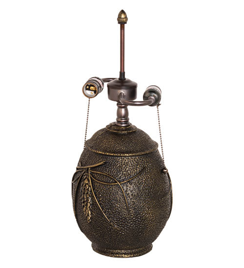 Meyda Lighting Pinecone 14" 2-Light Textured Bronze Table Lamp Base